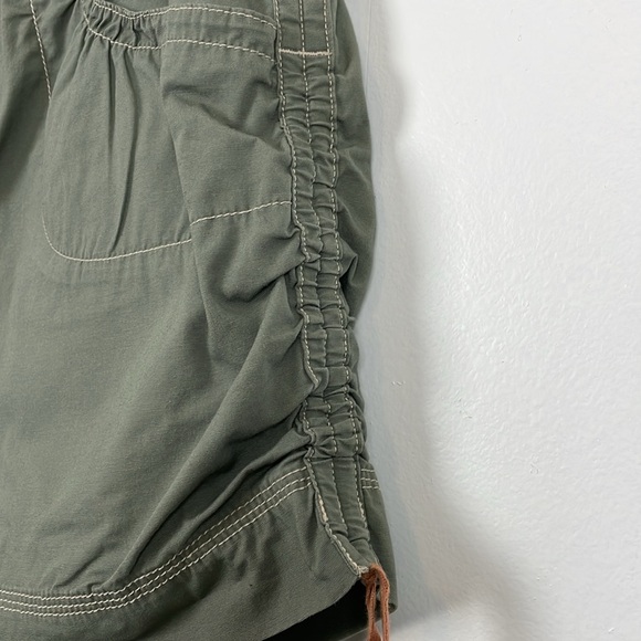 Fashion Bug Skorts Womens 8 Drawstring Sides 4 Pockets Khaki Green Skirt shorts - Picture 3 of 9